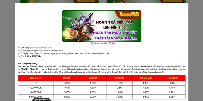 Good88 prava-online 🎖️ Link Trang Chủ Good88.COM 18 Good88 hoàn tối đa 3% doanh thu cược mỗi ngày